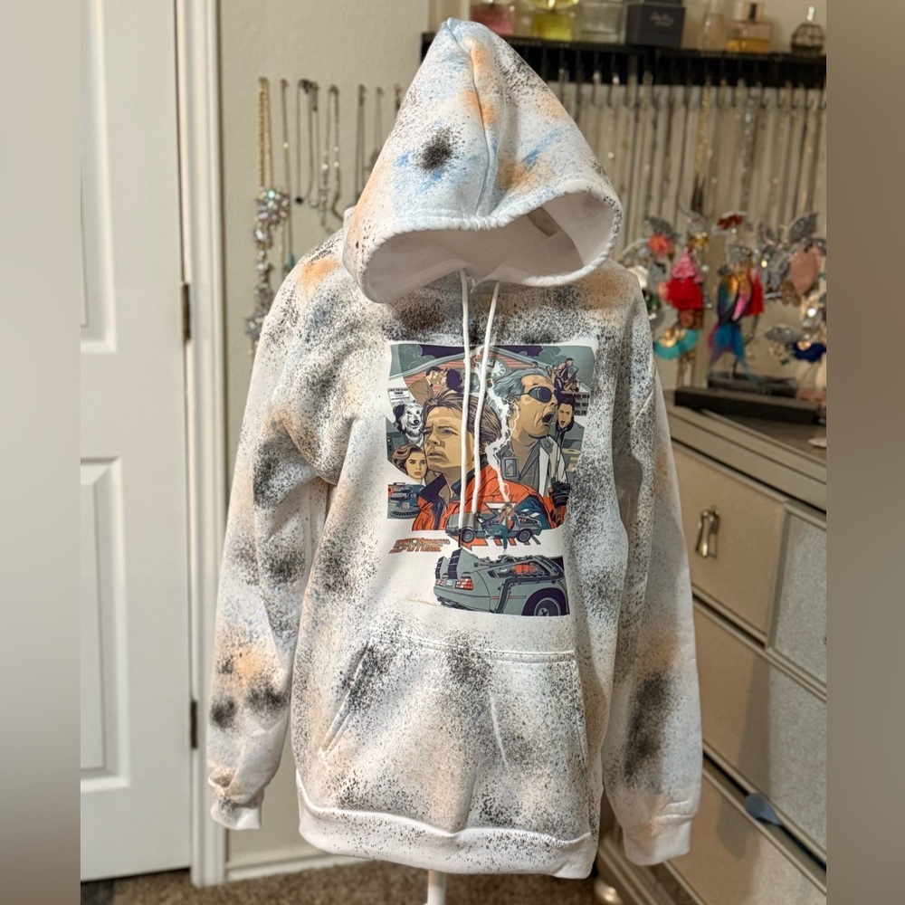 Handmade‎ Tie dye back to the future hoodie